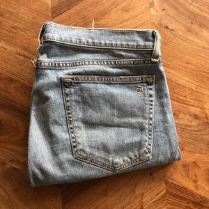 Rag & Bone Light Wash Raw Hem Jeans